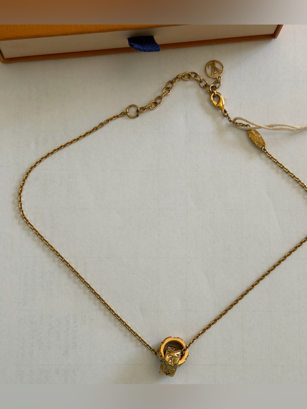 Louis Vuitton Nanogram Collier Pillow LV Logo  Necklace Gold (LIMITED EDITION)
